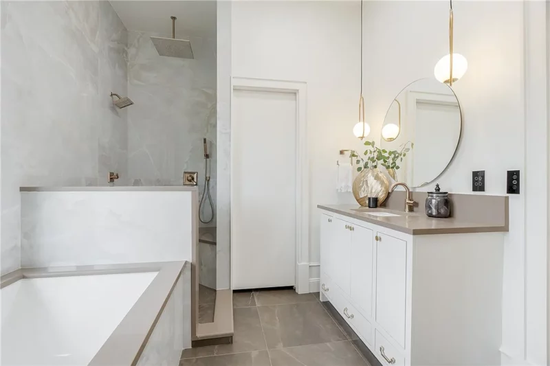 Luxury bathroom with marble