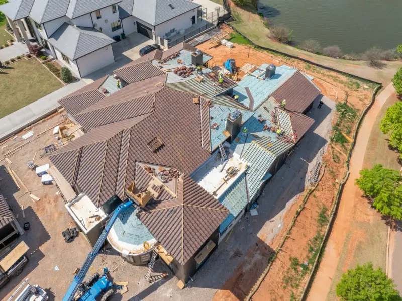 Roof tile progress